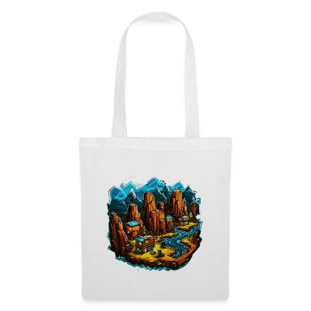 Paysage - Illustration - Sac en tissu - blanc - Devant