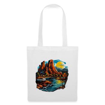 Paysage - Illustration - Sac en tissu - blanc - Devant