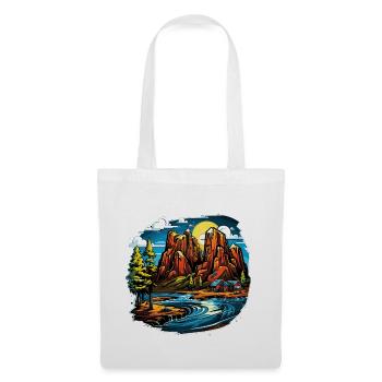 Paysage - Illustration - Sac en tissu - blanc - Devant