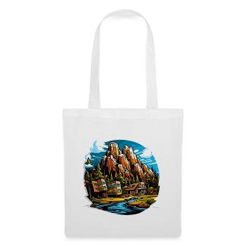 Paysage - Illustration - Sac en tissu - blanc - Devant