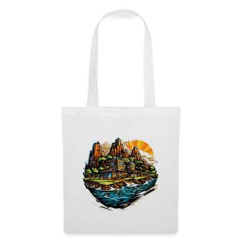 Paysage - Illustration - Sac en tissu - blanc - Devant