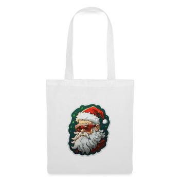 Weihnachtsmann - Illustration - Stoffbeutel - Weiß - Vorne