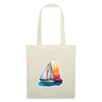 Voilier - illustration - Sac en tissu - nature - Devant