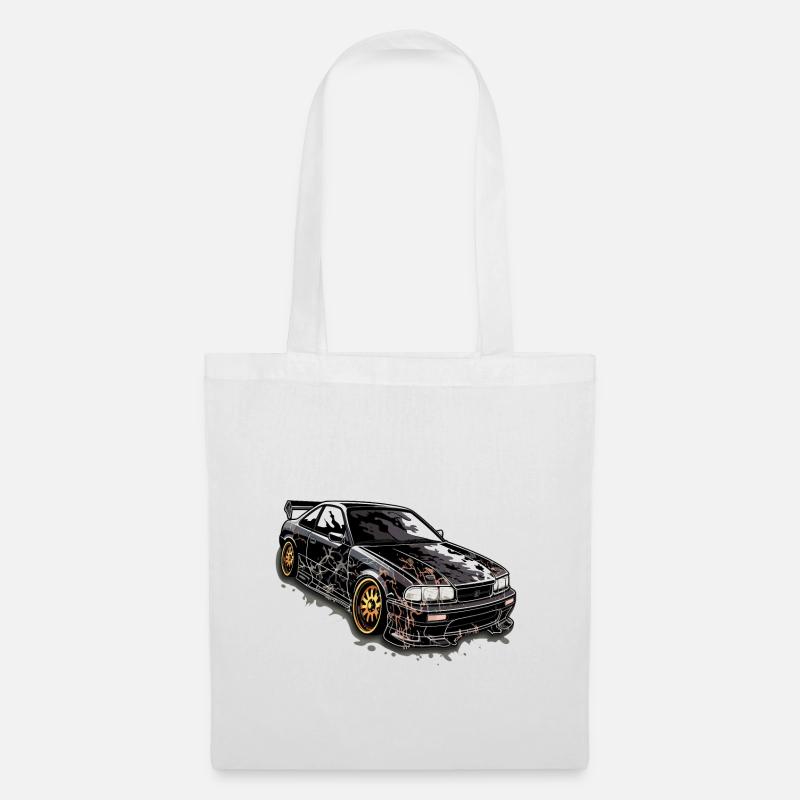 Auto - Illustration - Stoffbeutel - Weiß