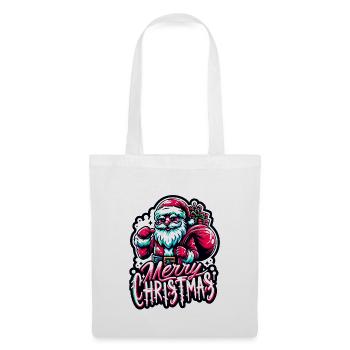 Merry Christmas - Santa Illustration - Stoffbeutel - Weiß - Vorne