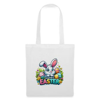 Happy Easter - Easter Bunny Illustration - Tote Bag - white - Front
