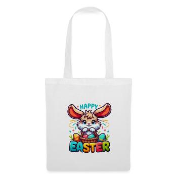 Happy Easter - Easter Bunny Illustration - Tote Bag - white - Front