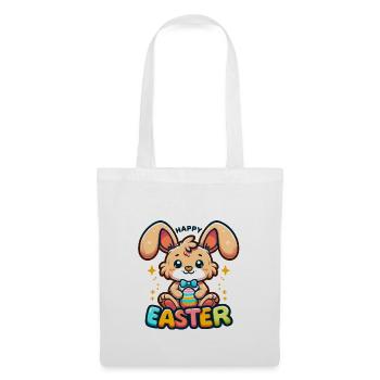 Happy Easter - Easter Bunny Illustration - Tote Bag - white - Front