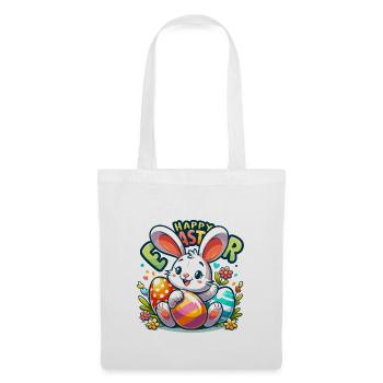 Happy Easter - Easter Bunny Illustration - Tote Bag - white - Front