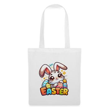 Happy Easter - Easter Bunny Illustration - Tote Bag - white - Front