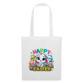 Happy Easter - Easter Bunny Illustration - Tote Bag - white - Front