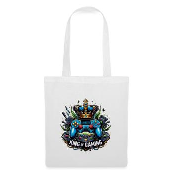 King of Gaming - Controller and Crown Illustration - Tote Bag - white - Front