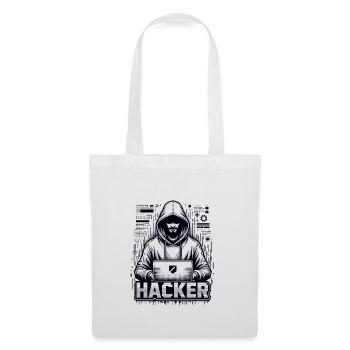 Hacker - Illustration - Sac en tissu - blanc - Devant