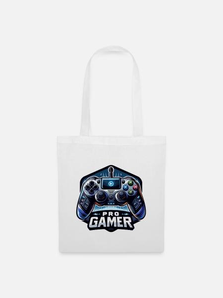 Pro Gamer - Controller Illustration - Stoffbeutel - Weiß