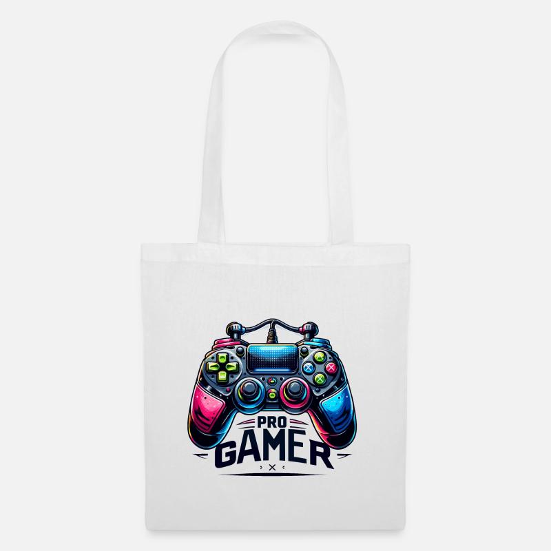 Pro Gamer - Controller Illustration - Stoffbeutel - Weiß