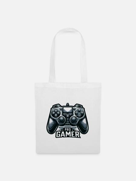 Pro Gamer - Controller Illustration - Stoffbeutel - Weiß