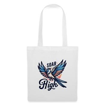 Soar High - illustration d'oiseau - Sac en tissu - blanc - Devant