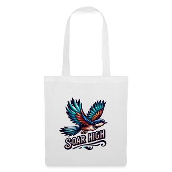 Soar High - illustration d'oiseau - Sac en tissu - blanc - Devant