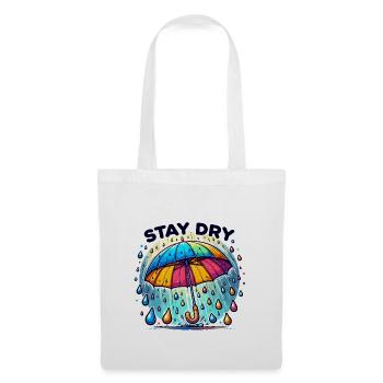 Stay Dry - Umbrella Illustration - Tote Bag - white - Front