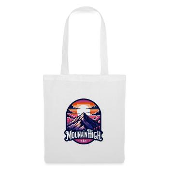 Montagne Haut - Illustration de Berg - Sac en tissu - blanc - Devant