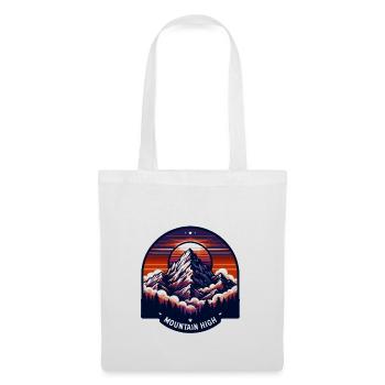Montagne Haut - Illustration de Berg - Sac en tissu - blanc - Devant