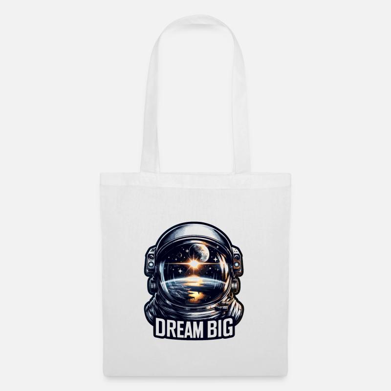 Dream Big - Astronaut Illustration - Stoffbeutel - Weiß