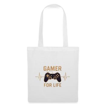 Gamer for life - Stoffbeutel - Weiß - Vorne
