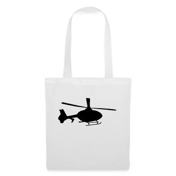 hélicoptère - Sac en tissu - blanc - Devant