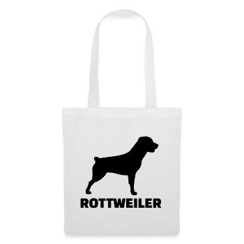 rottweiler - Sac en tissu - blanc - Devant
