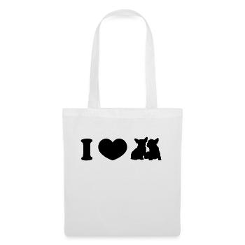 I ♥ frenchies - Tote Bag - white - Front