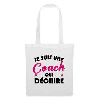 Je suis une coach qui déchire - Sac en tissu - blanc - Devant