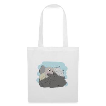 Design illustré avec un vautour - Sac en tissu - blanc - Devant