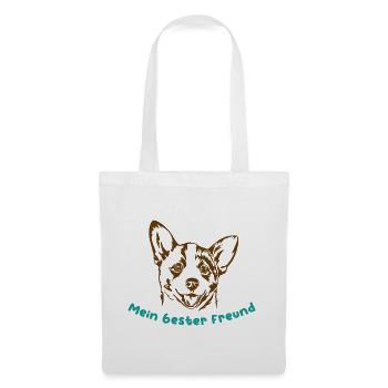 Mein bester Freund der Hund - Stoffbeutel - Weiß - Vorne