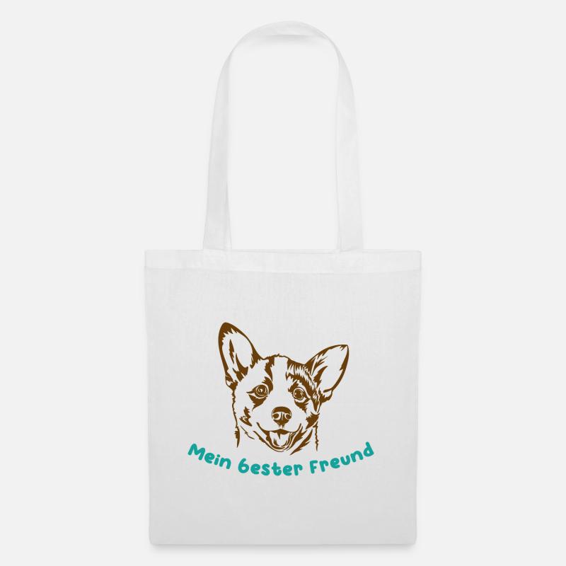 Mein bester Freund der Hund - Stoffbeutel - Weiß