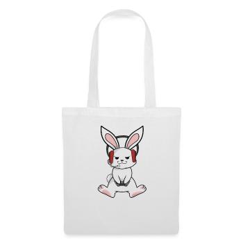 Donc, le lapin de Pâques joue - Sac en tissu - blanc - Devant