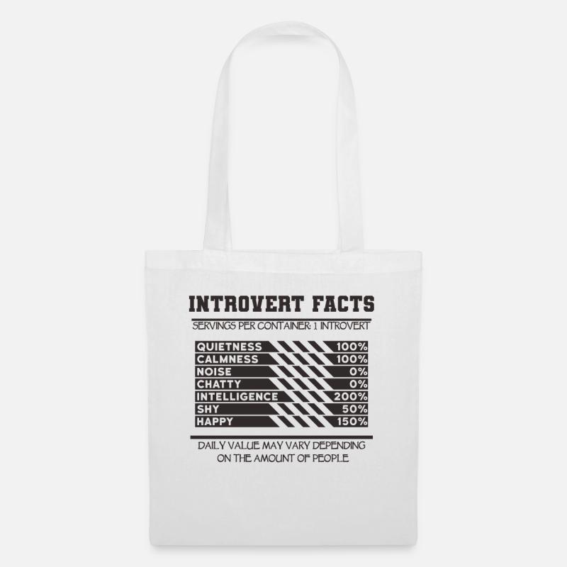 Introvertiert - Stoffbeutel - Weiß