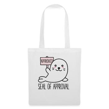 Cute Funny Seal of Approval - Kawaii Animal - Tote Bag - white - Front
