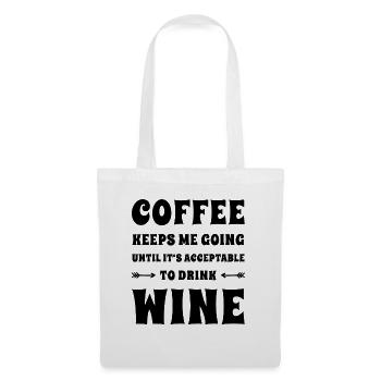 Café Et vin Drôle - Sac en tissu - blanc - Devant