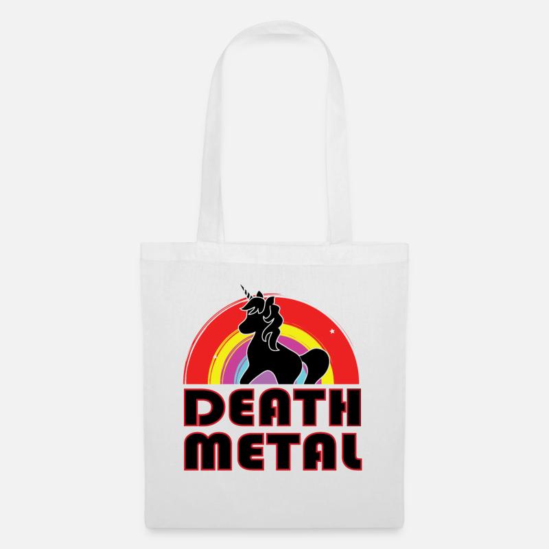 Death Metal Einhorn - Stoffbeutel - Weiß