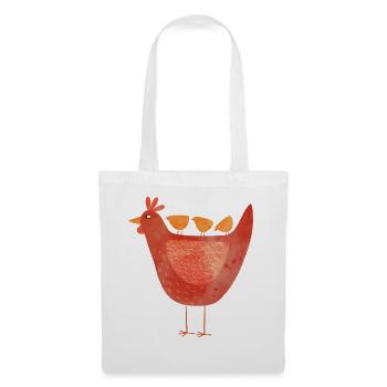 Hen and Chicks - Tote Bag - white - Front