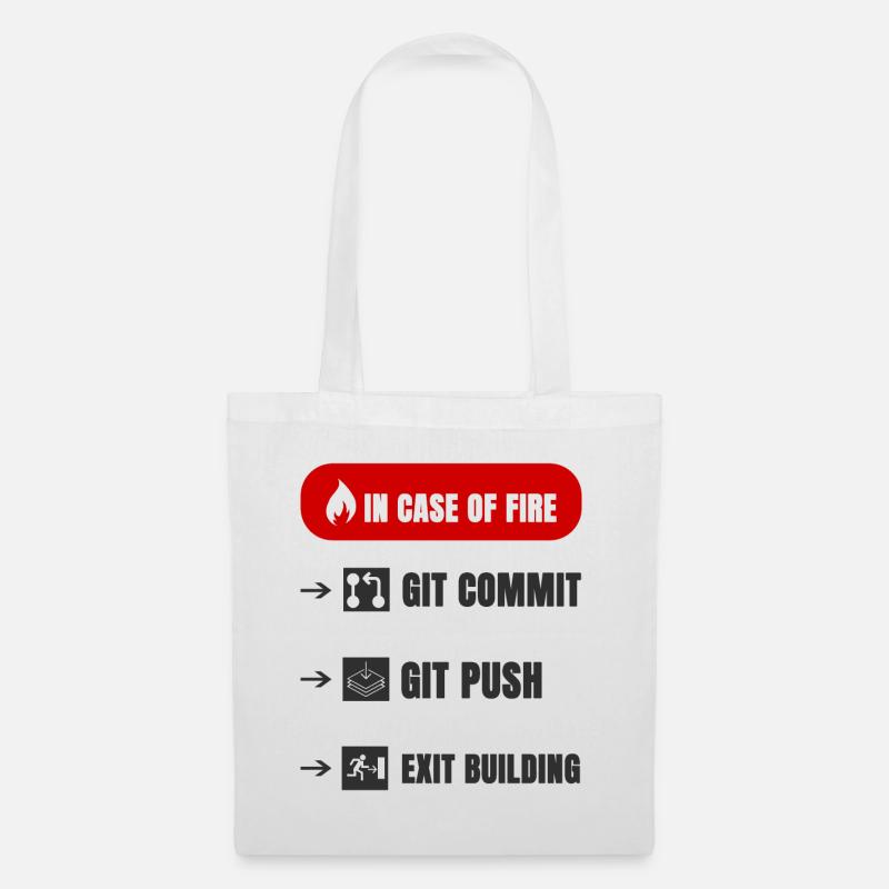 Git fire - Tote Bag - white
