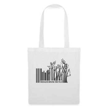 Code à barres de durabilité - Sac en tissu - blanc - Devant