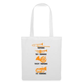 Musicien de trombone - Sac en tissu - blanc - Devant