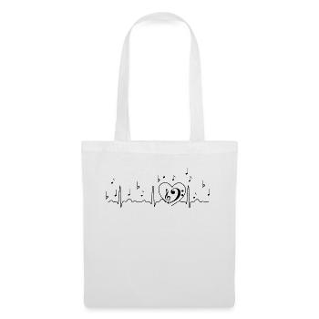 Clef beat music - Sac en tissu - blanc - Devant