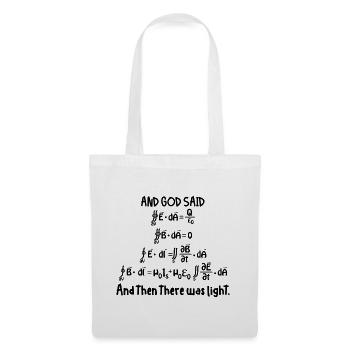 Dieu est mathématicien drôle - Sac en tissu - blanc - Devant