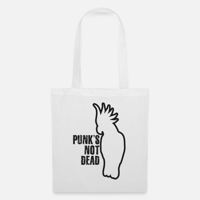 Punk Kakadu Lustig - Stoffbeutel - Weiß