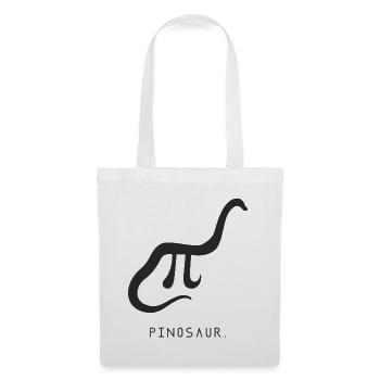 Pi dinosaure math - Sac en tissu - blanc - Devant