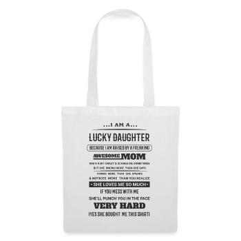Happy daughter funny - Tote Bag - white - Front