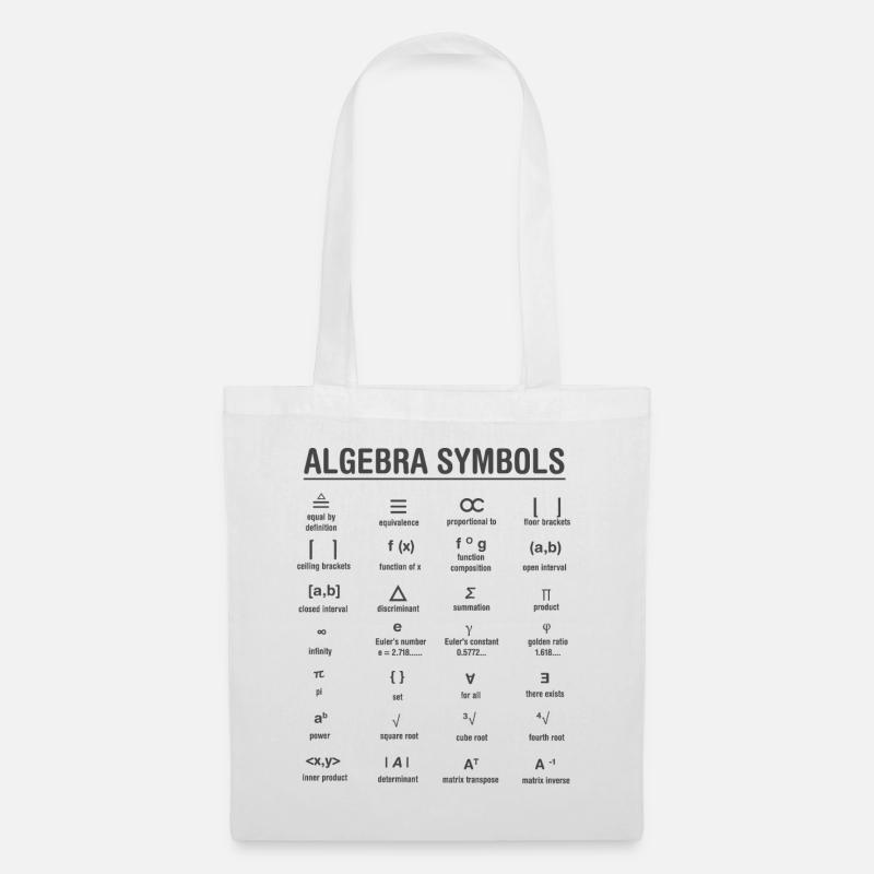 Algebra Mathematik - Stoffbeutel - Weiß