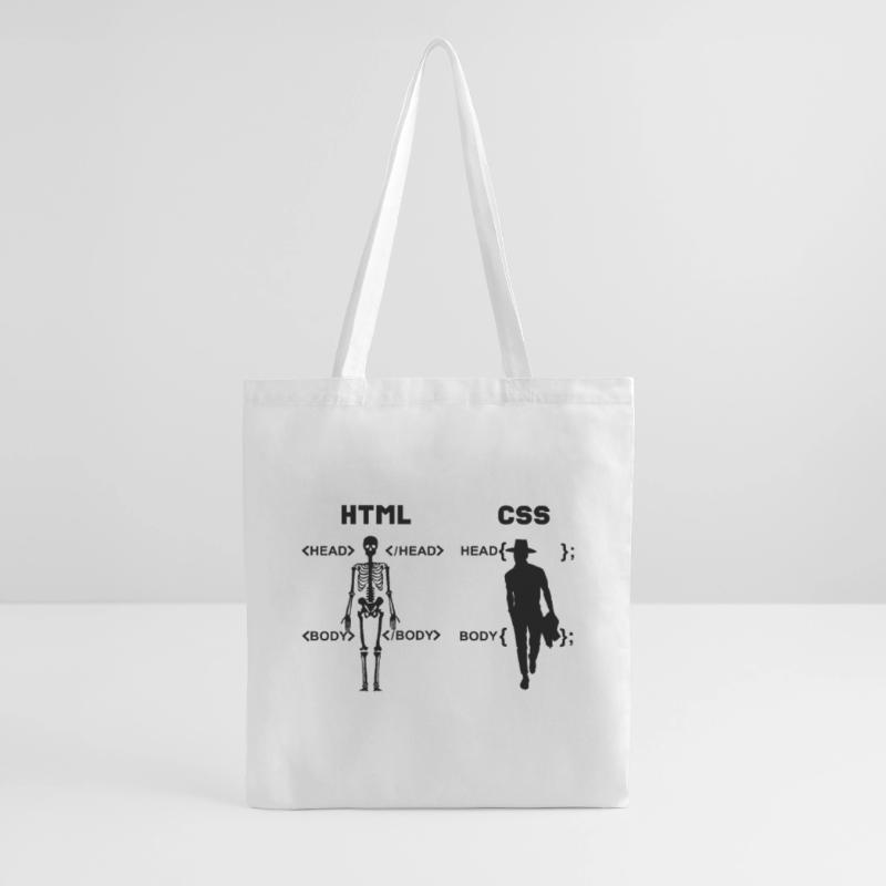 HTML vs CSS Programmiersprache Stoffbeutel